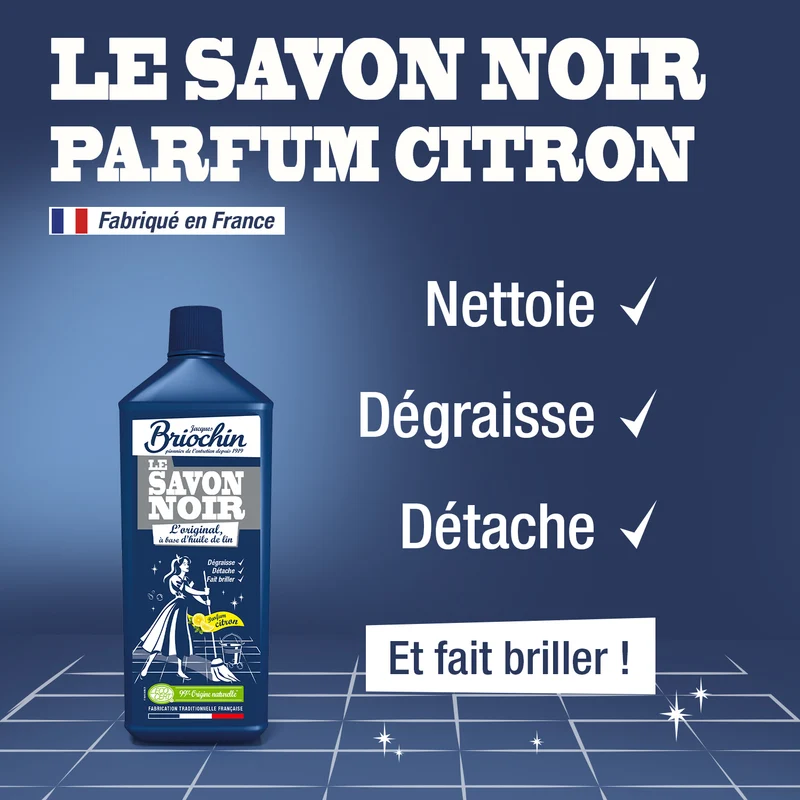 Savon noir parfum citron frais