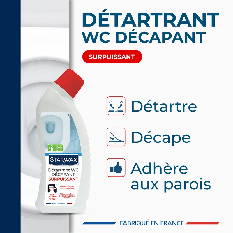 Détartrant surpuissant gel pour WC