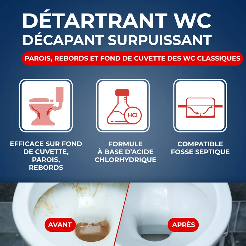 Détartrant surpuissant gel pour WC