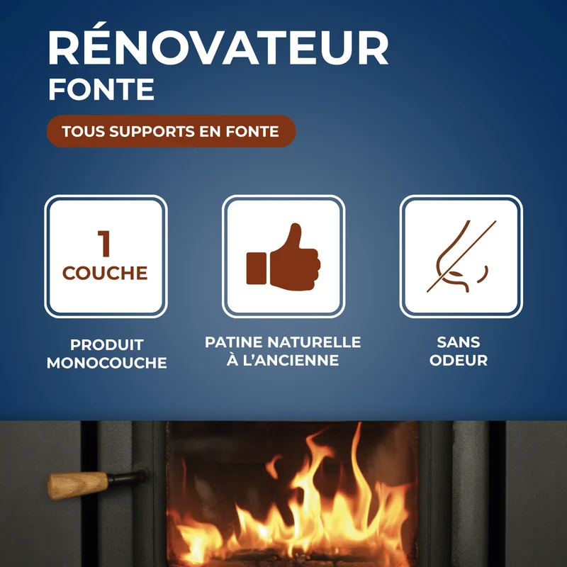 Rénovateur fonte pour poêle et cheminée
