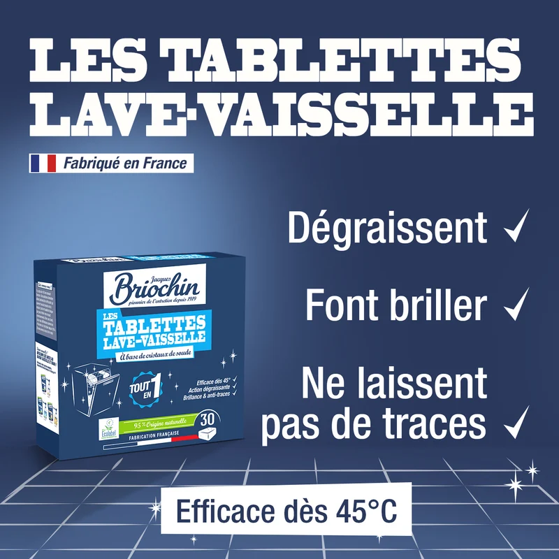 Les tablettes lave-vaisselle sans parfum