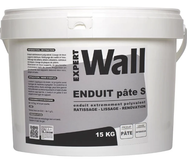 Enduit en pâte S Expert Wall - Enduit de lissage pour tous supports intérieurs