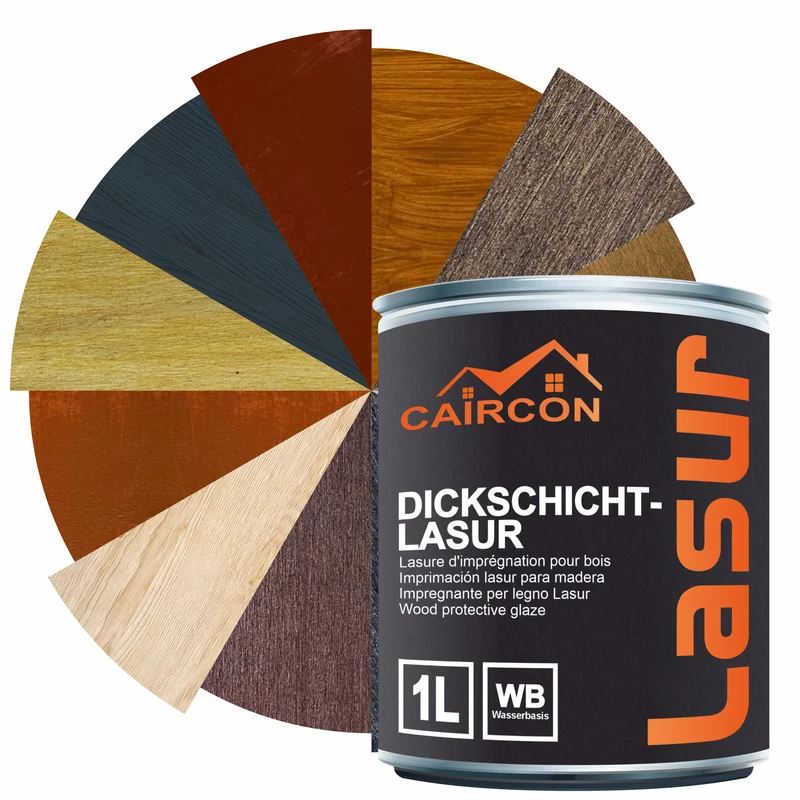 Dickschichtlasur 2in1 Holzschutzlasur für Holz außen & innen