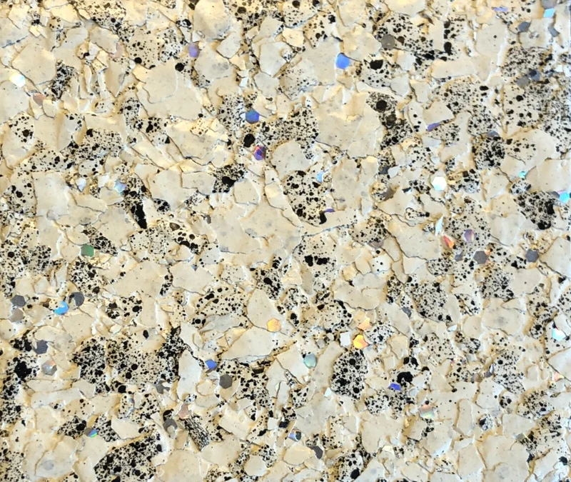 Paillettes peinture murale