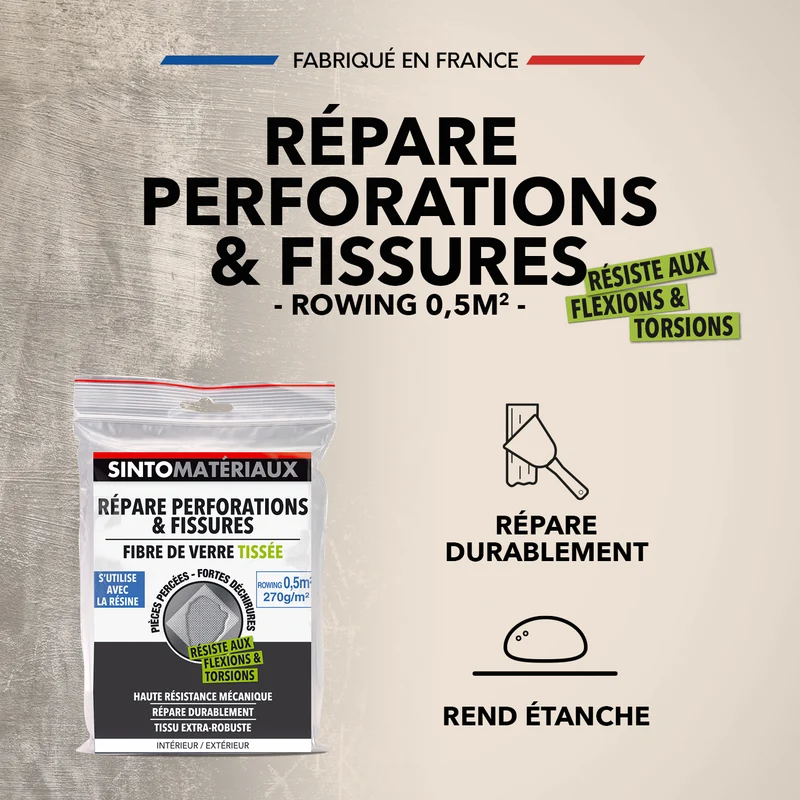 Répare perforations (tissu fibre verre tissée 270g)