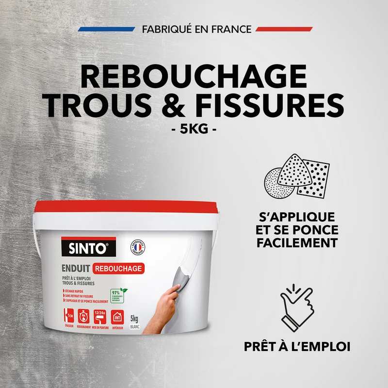 Enduit rebouchage pâte