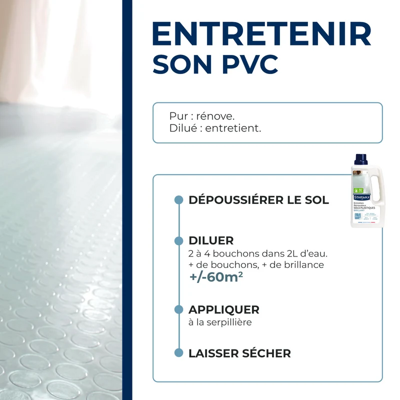 Entretien brillant pour sols PVC