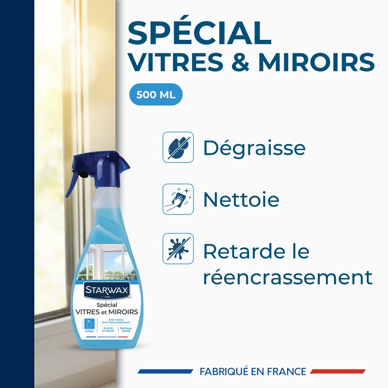 Nettoyant spécial vitres et miroirs