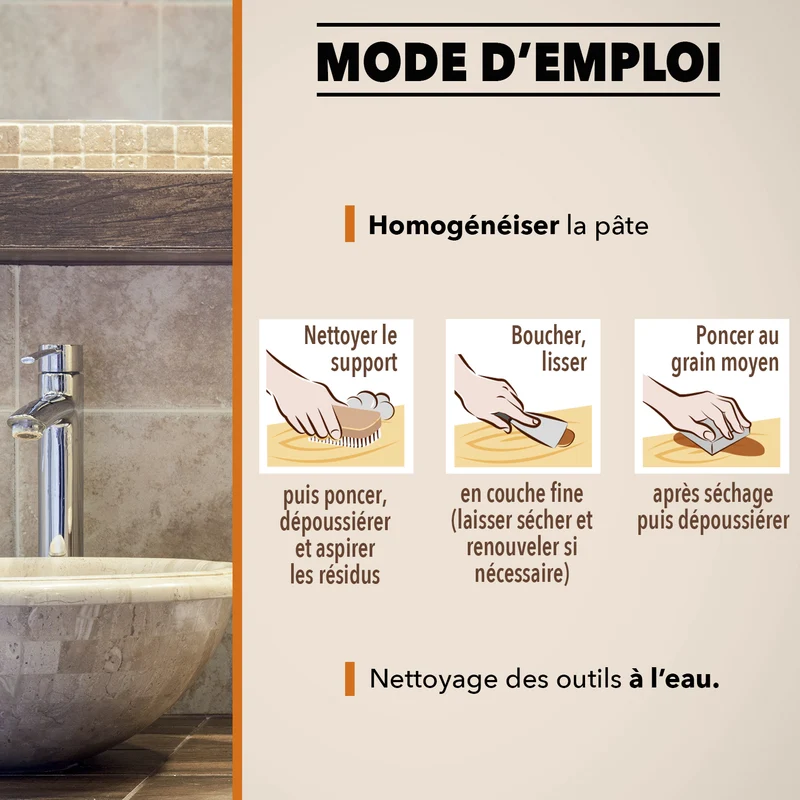 Rebouche sols et murs - enduit de rebouchage