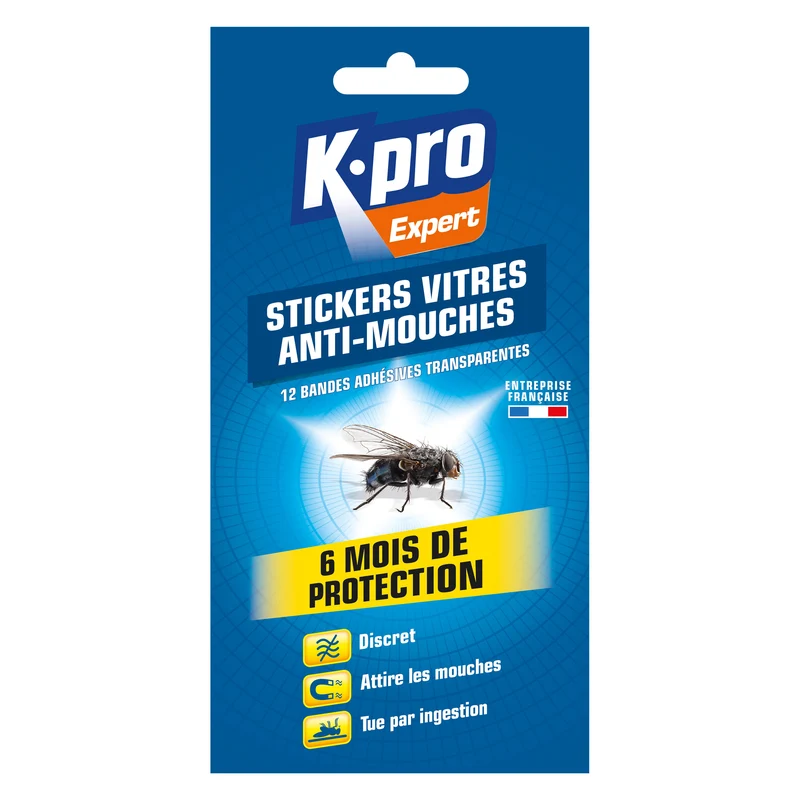 Stickers anti-mouches bandes transparentes