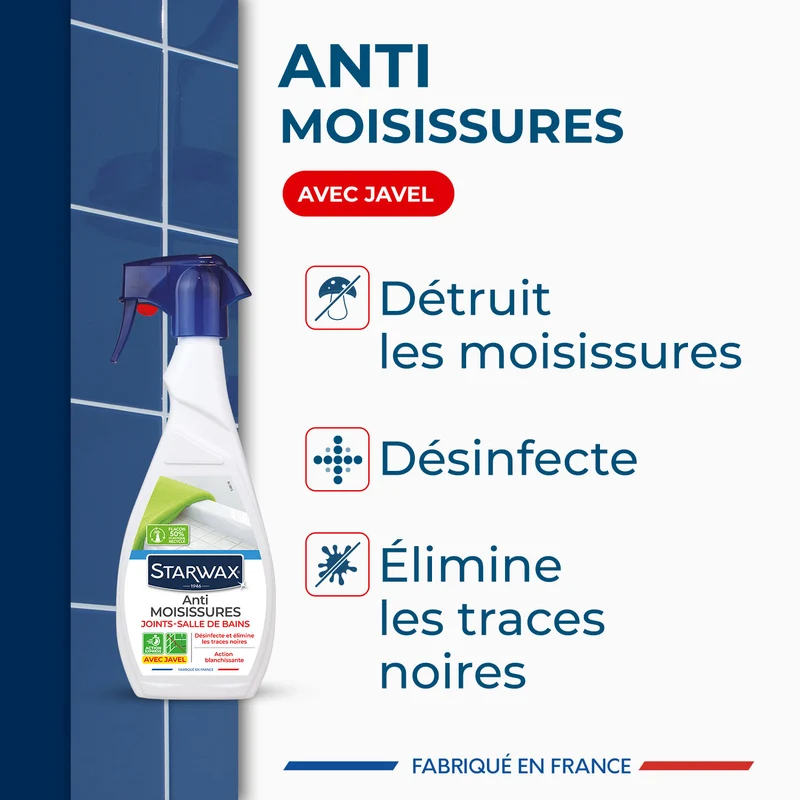 Anti-moisissures pour joints et salle de bains