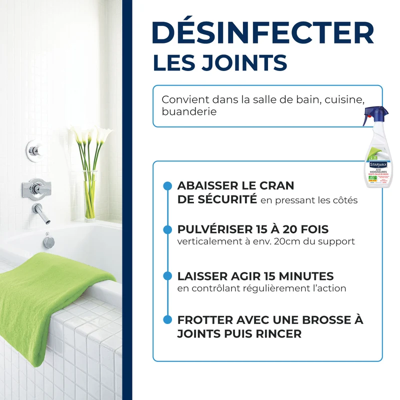 Anti-moisissures pour joints et salle de bains