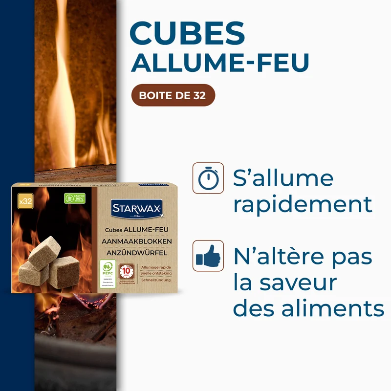 Cubes allume feu PEFC