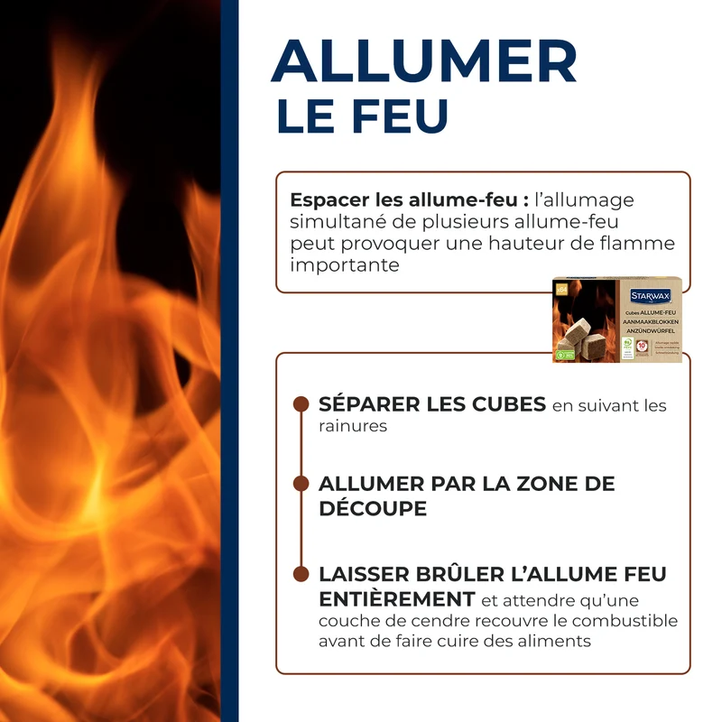 Cubes allume feu PEFC