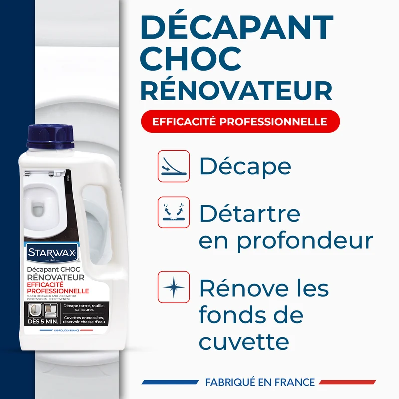Décapant choc rénovateur WC - Efficacité Professionnelle