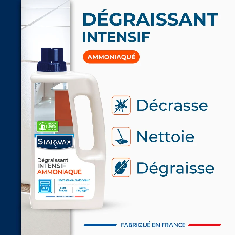 Dégraissant intensif ammoniaqué multi-usages