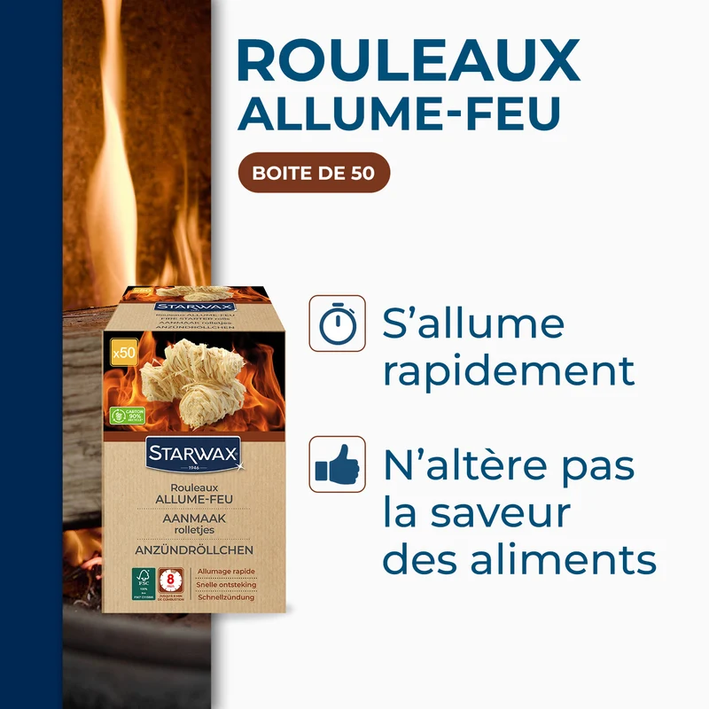 Rouleaux allume feu FSC®