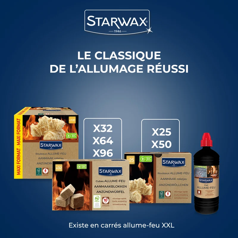 Rouleaux allume feu FSC®