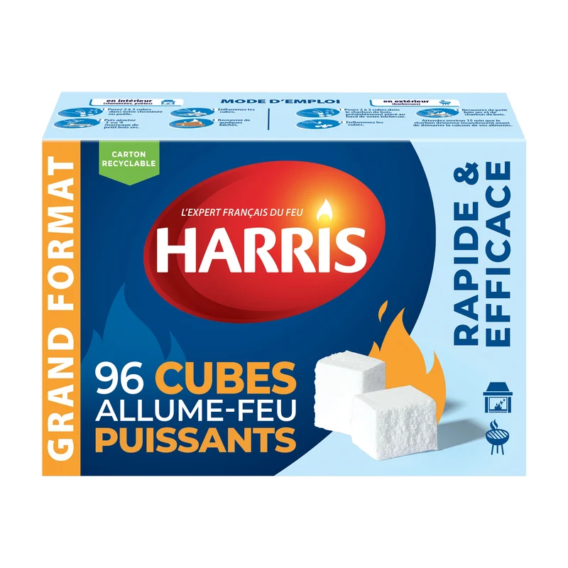 96 cubes allume feu sans odeur