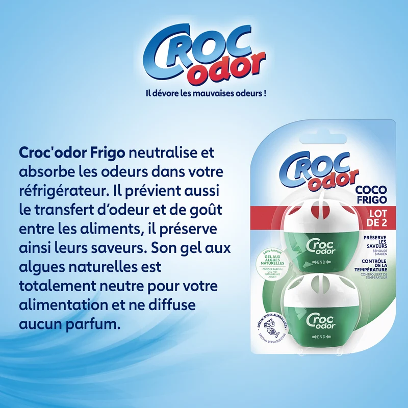 Absorbeur d'odeurs Frigo x2