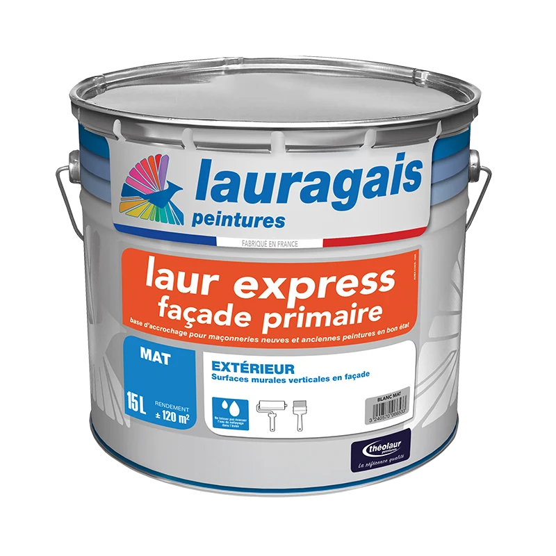Sous-couche acrylique d’accrochage pour façade – Laur express façade primaire 15L