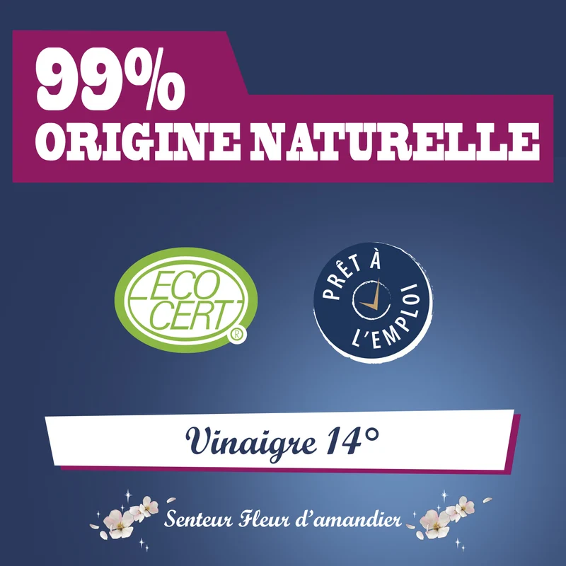 Vinaigre parfumé parfum fleur d'amandier