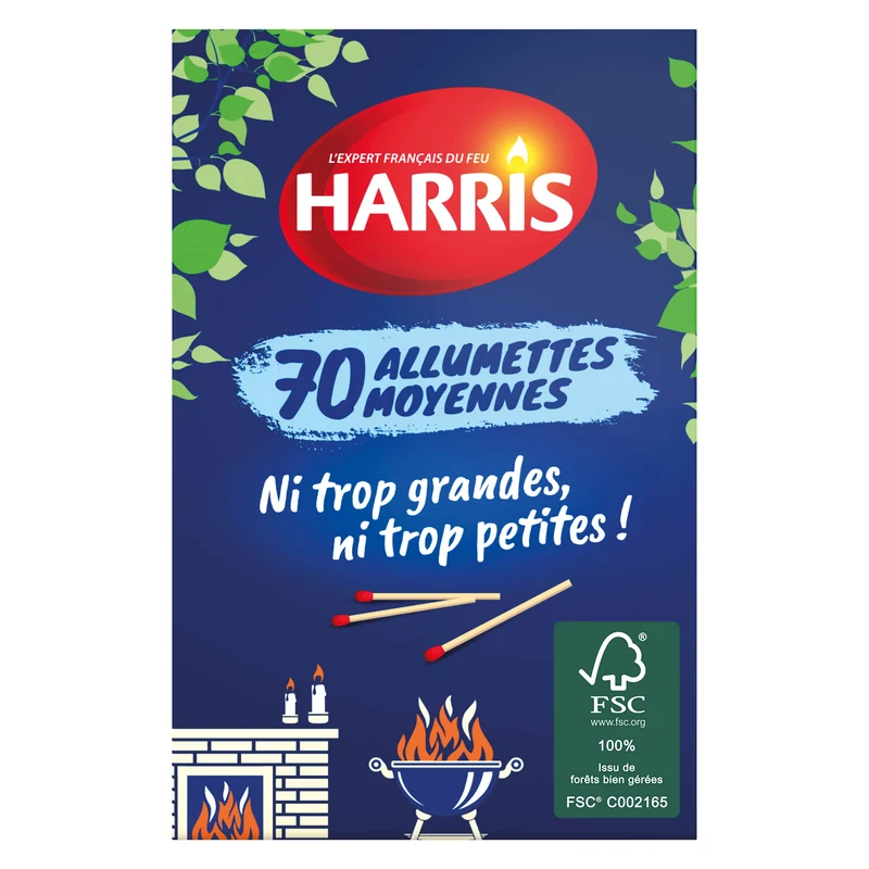 70 Allumettes moyennes certifiées FSC®