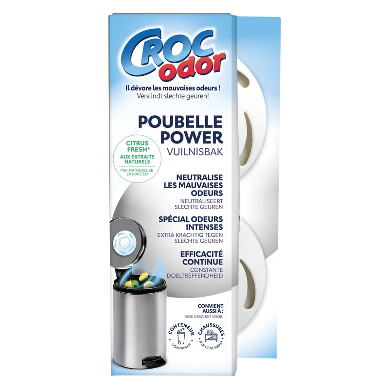 Absorbeur d'odeurs Poubelle Power x2