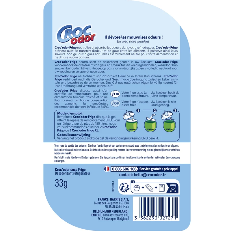 Absorbeur d'odeurs Frigo
