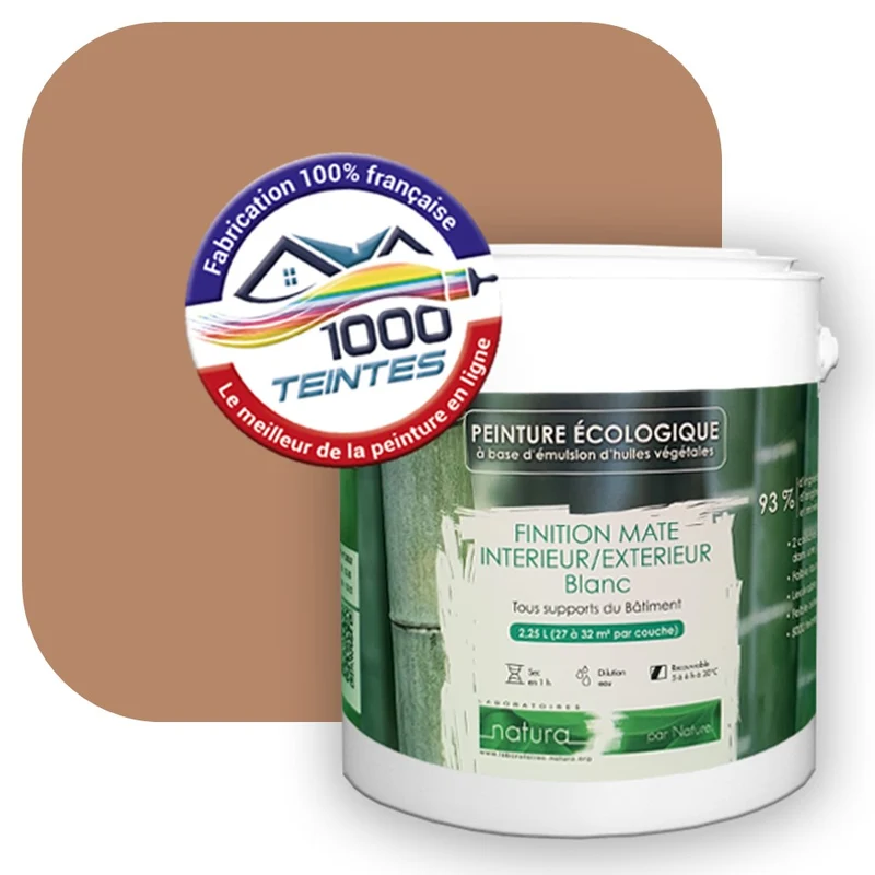 Peinture écologique Natura Tassili® Les Beiges colorés (L'Atelier by Edicolor 058D/058-D/058D1) Intérieur/Extérieur MAT