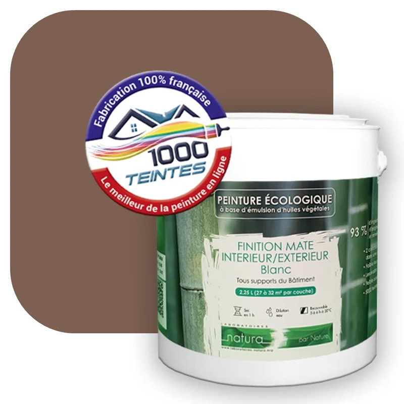 Peinture écologique Natura Tassili® Les Beiges colorés (L'Atelier by Edicolor 055D/055-D/055D1) Intérieur/Extérieur MAT
