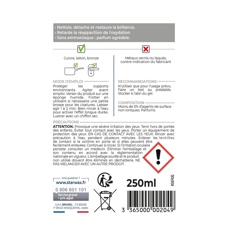 Nettoyant cuivre laiton & bronze