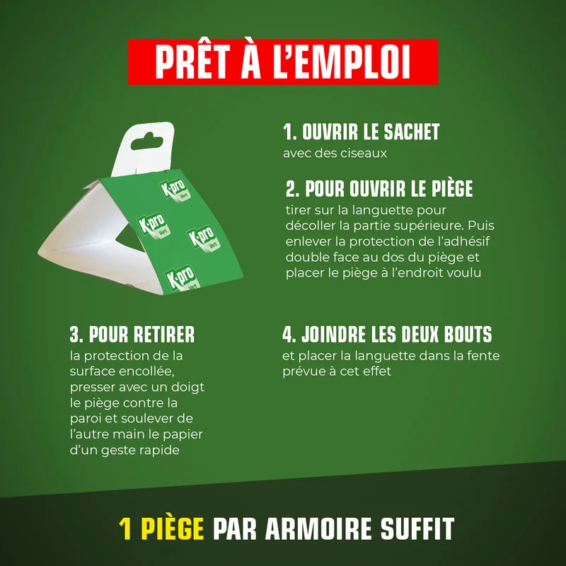 Pièges de détection des mites des vêtements