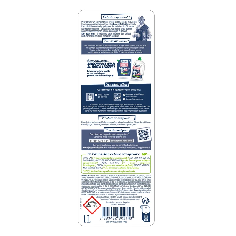 Nettoyant purifiant Sols et surfaces