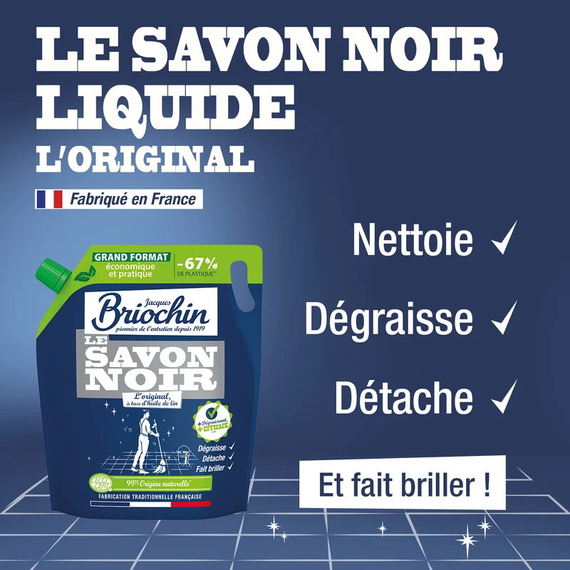 Savon noir liquide gros format