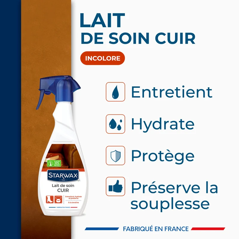 Lait de soin pour cuir
