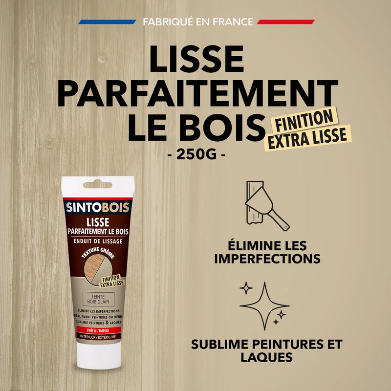 Lisse parfaitement le bois