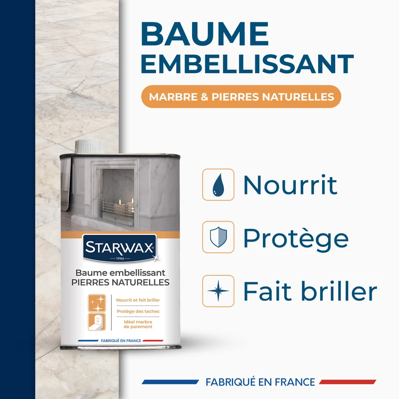Baume embellissant pour marbre et pierres naturelles