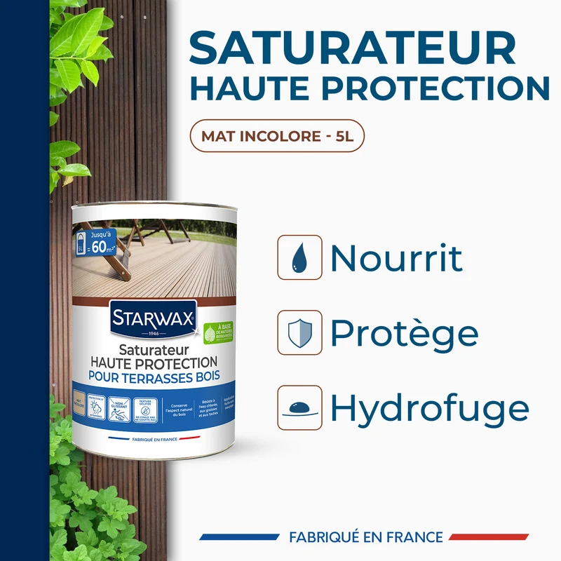 Saturateur Haute protection pour terrasses bois