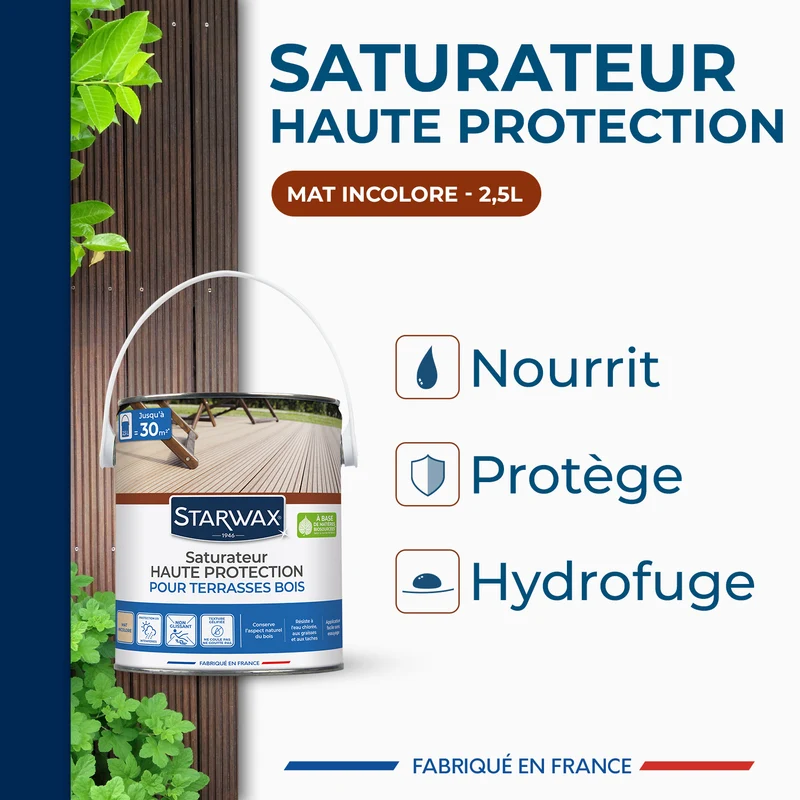 Saturateur Haute protection pour terrasses bois