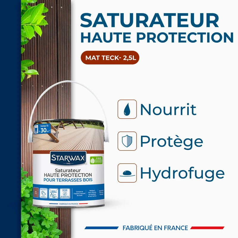 Saturateur Haute protection pour terrasses bois
