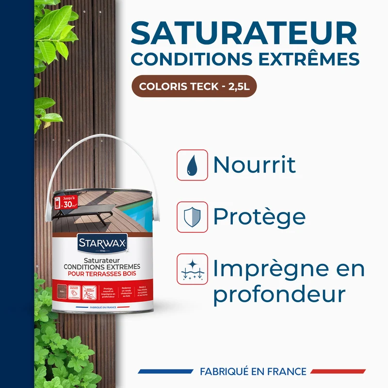 Saturateur bois extérieurs conditions extrêmes