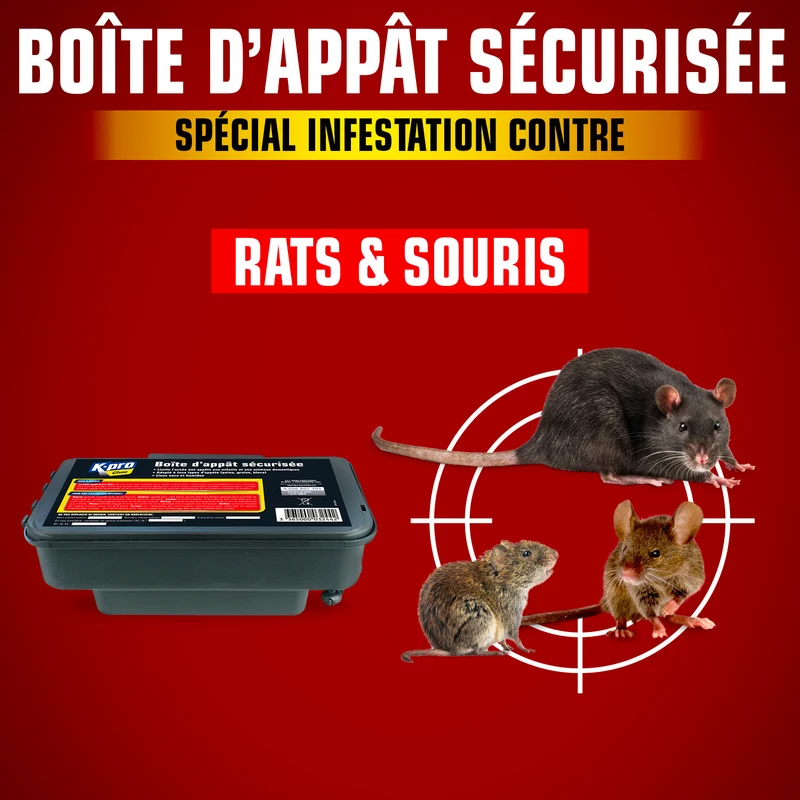 Boite appât sécurisée vide contre rats et souris
