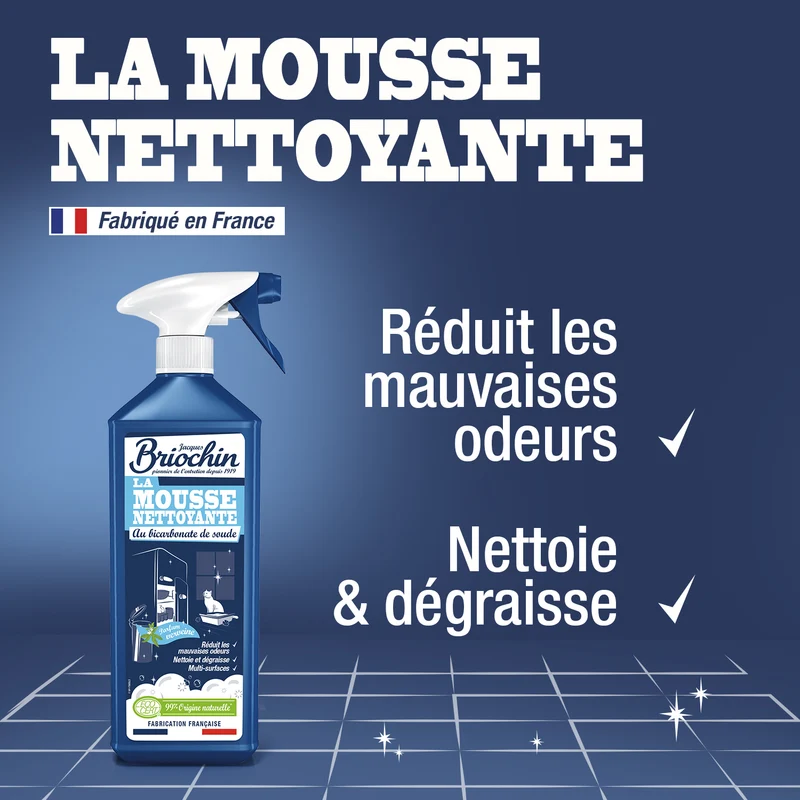 Mousse nettoyante au Bicarbonate de Soude - Parfum verveine