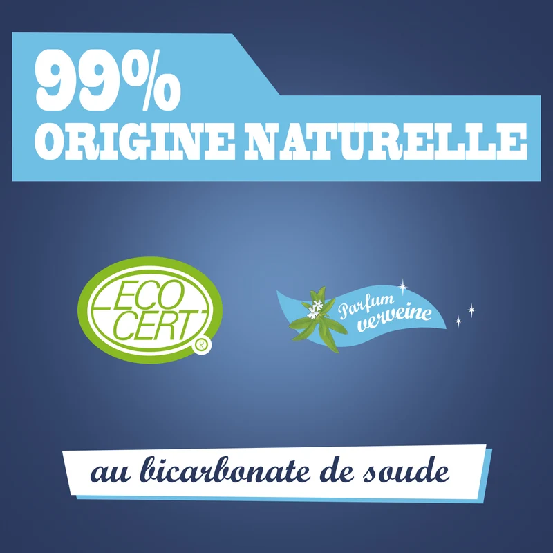 Mousse nettoyante au Bicarbonate de Soude - Parfum verveine