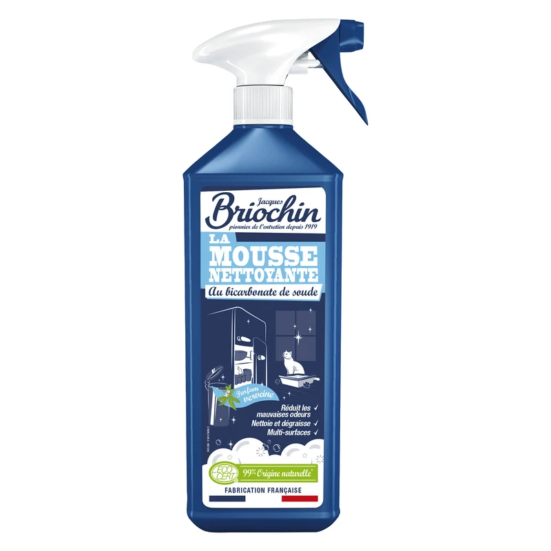 Mousse nettoyante au Bicarbonate de Soude - Parfum verveine