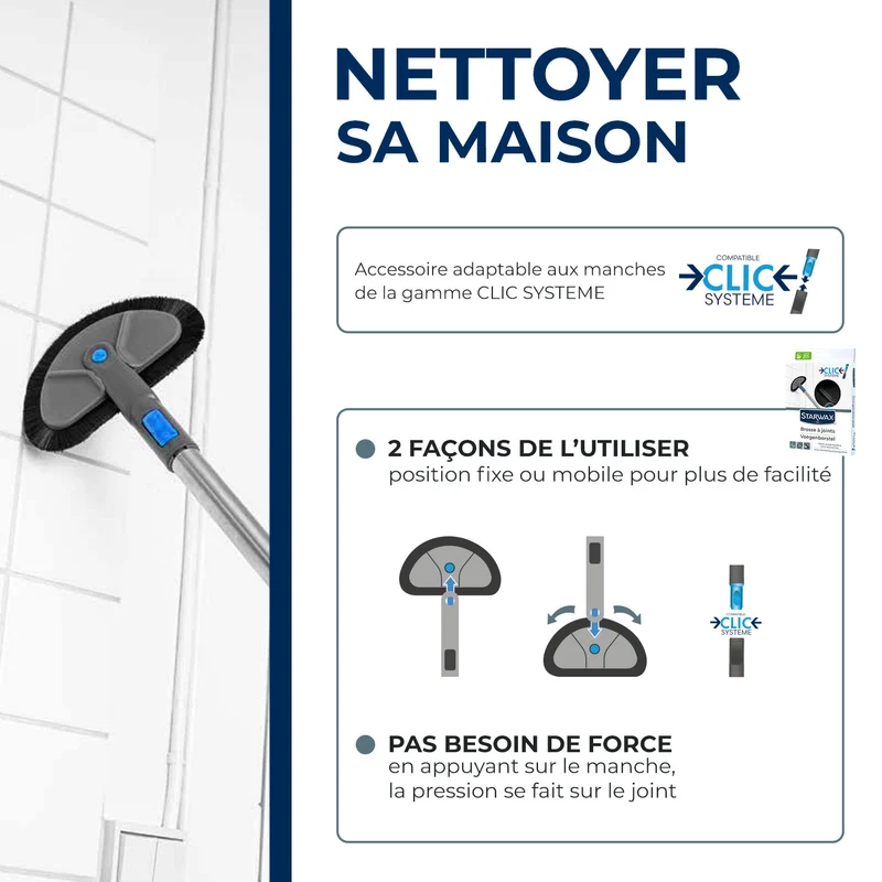 Brosse à joints Clic système