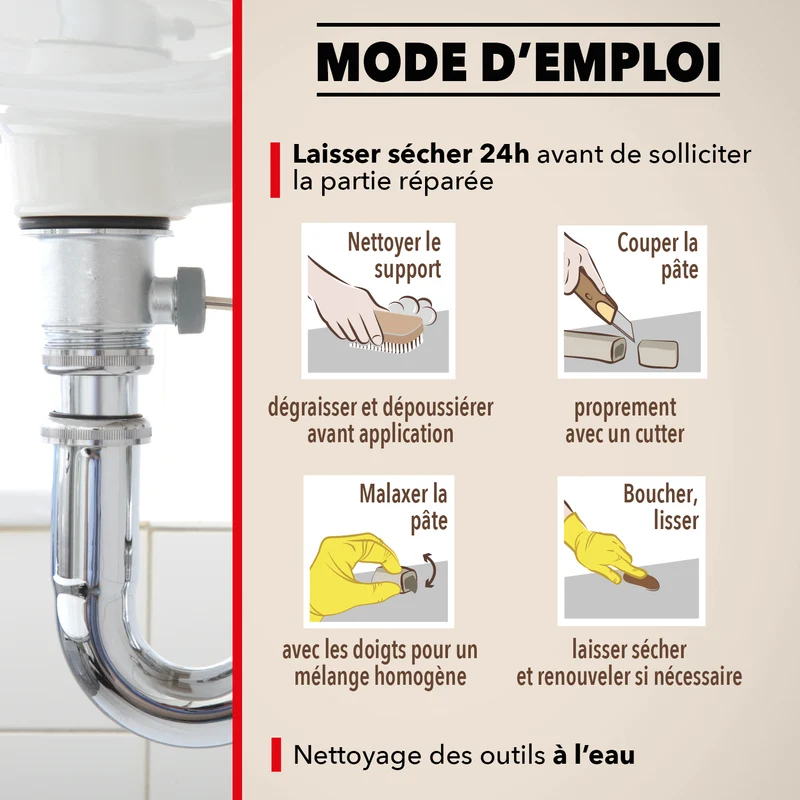Répare vite pâte à réparer spécial métal