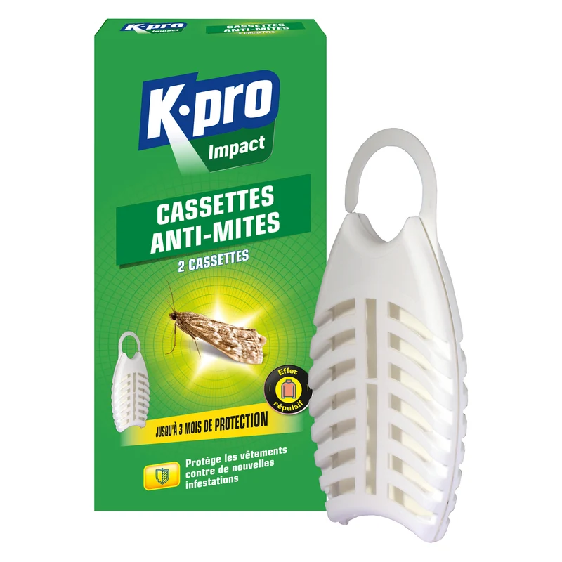 Cassettes répulsives mites des vêtements