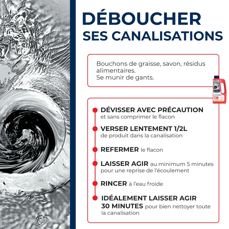 Déboucheur express pour canalisations